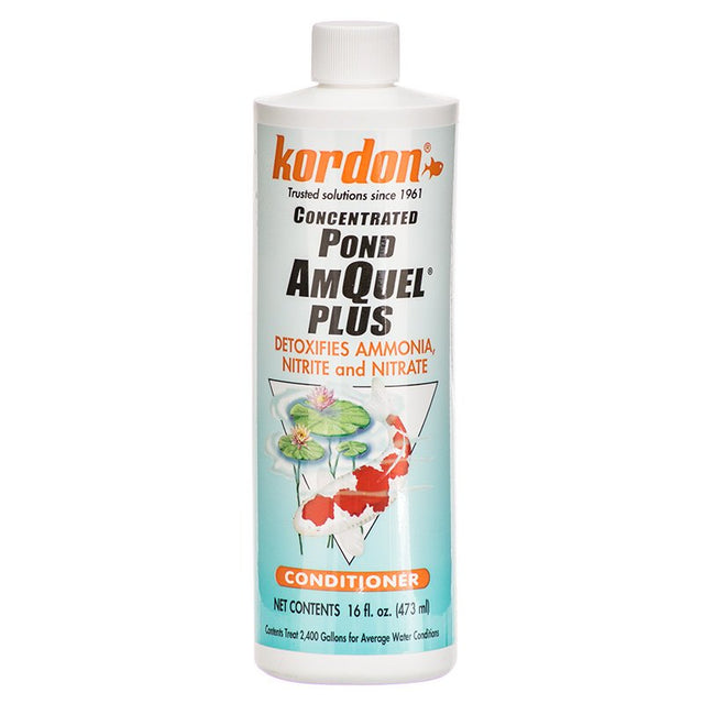 Kordon Pond AmQuel Plus Detoxifies Ammonia Nitrite and Nitrate Concentrated Water Conditioner - PetMountain.com