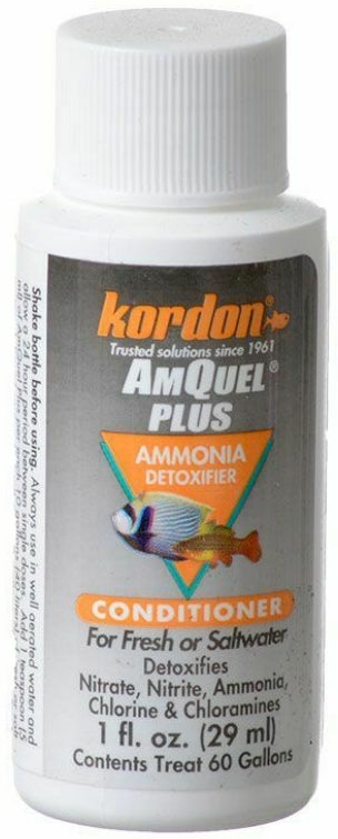1 oz Kordon AmQuel Plus Ammonia Detoxifier Conditioner