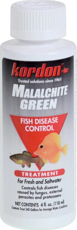 36 oz (9 x 4 oz) Kordon Malachite Green Disease Control