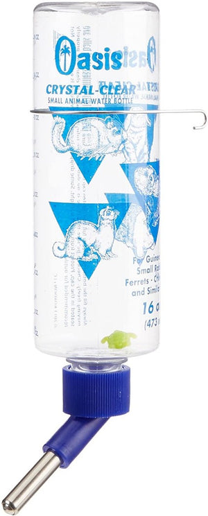 Oasis Small Animal Crystal Clear Water Bottle - PetMountain.com