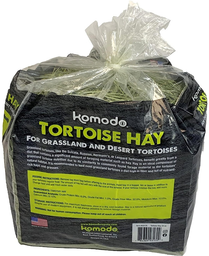 72 oz (3 x 24 oz) Komodo Tortoise Hay for Grassland and Desert Tortoises
