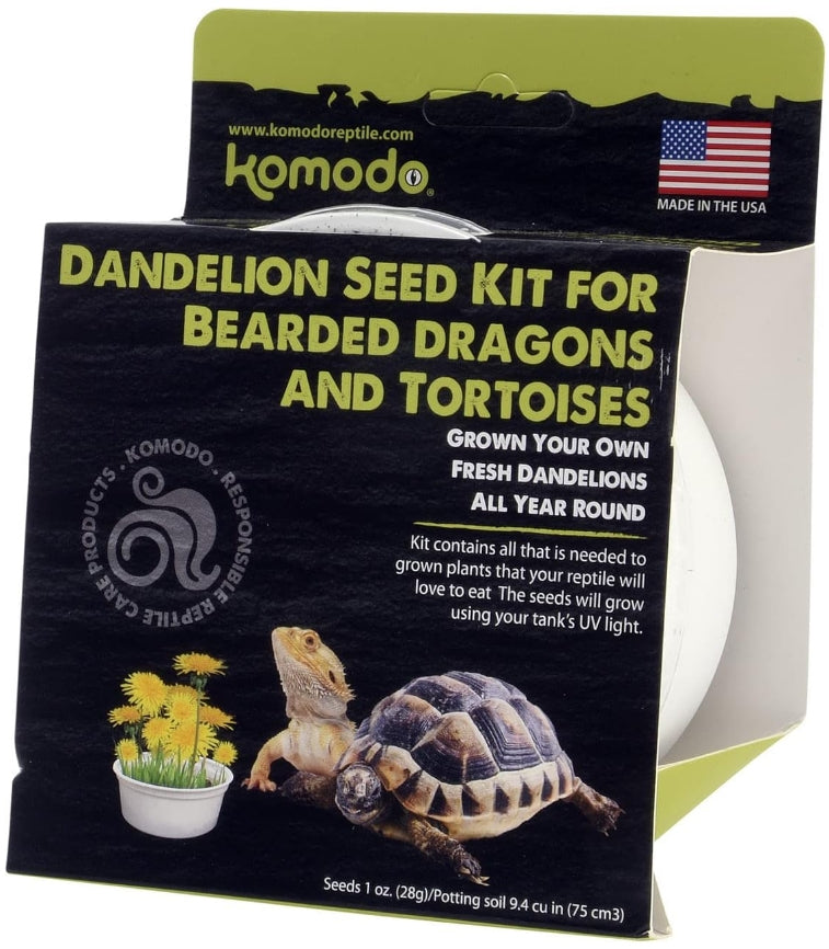 1 count Komodo Dandelion Seed Kit for Bearded Dragons and Tortoises