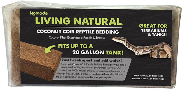 Komodo Living Natural Coconut Coir Reptile Bedding Brick - PetMountain.com