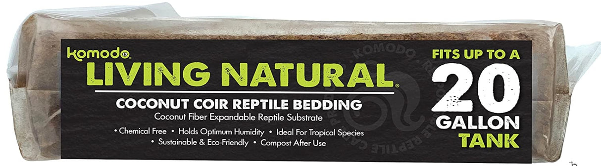 1 count Komodo Living Natural Coconut Coir Reptile Bedding Brick
