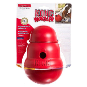 KONG Wobbler Interactive Dog Toy Dispenses Food and Treats - PetMountain.com