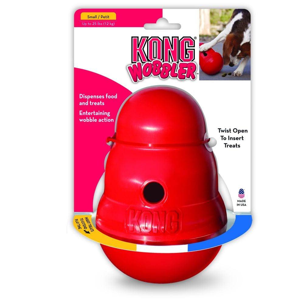 KONG Wobbler Interactive Dog Toy Dispenses Food and Treats - PetMountain.com