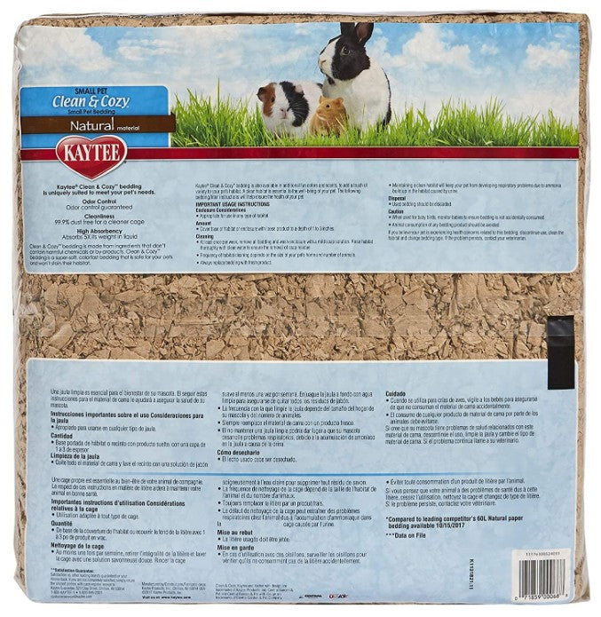 216 liter (3 x 72 L) Kaytee Clean and Cozy Small Pet Bedding Natural Material