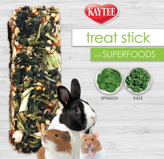 33 oz (6 x 5.5 oz) Kaytee Treat Stick with Superfoods Spinach and Kale for Small Pets
