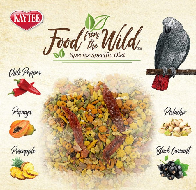 7.5 lb (3 x 2.5 lb) Kaytee Food From The Wild Parrot Food For Digestive Health