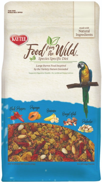 7.5 lb (3 x 2.5 lb) Kaytee Food From The Wild Macaw Food For Digestive Health