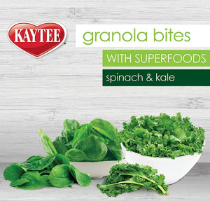81 oz (18 x 4.5 oz) Kaytee Granola Bites with Super Foods Spinach and Kale