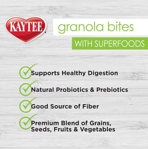 81 oz (18 x 4.5 oz) Kaytee Granola Bites with Super Foods Blueberry and Flax