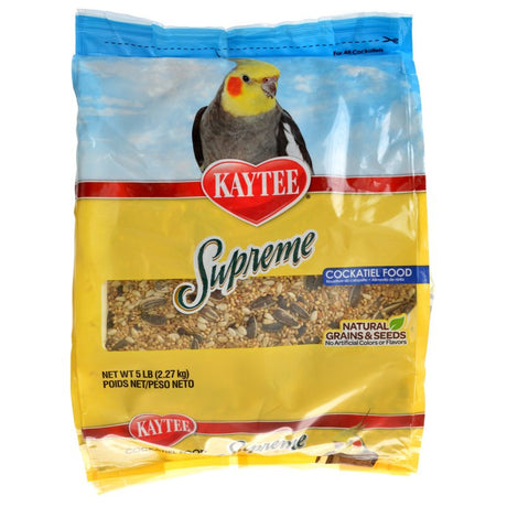 5 lb Kaytee Supreme Cockatiel Food Natural Grains and Seeds