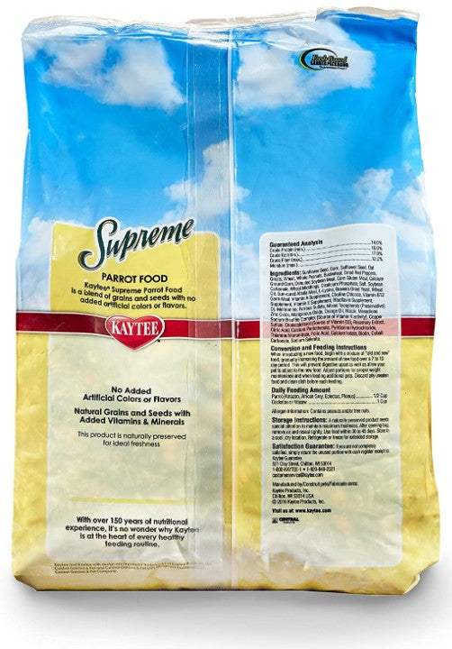 5 lb Kaytee Supreme Fortified Daily Diet Parrot Food