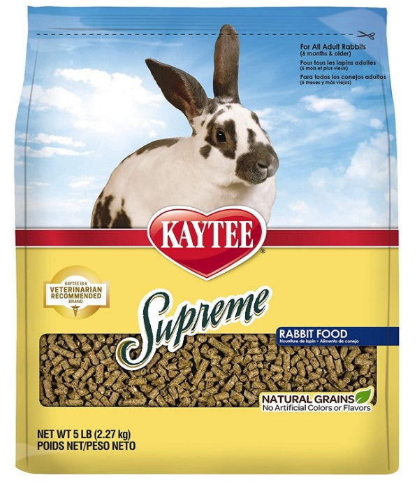 15 lb (3 x 5 lb) Kaytee Supreme Fortified Daily Diet Rabbit Pellets