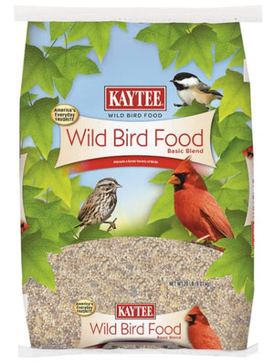 20 lb Kaytee Wild Bird Food Basic Blend with Grains and Black Oil Sunflower Seed