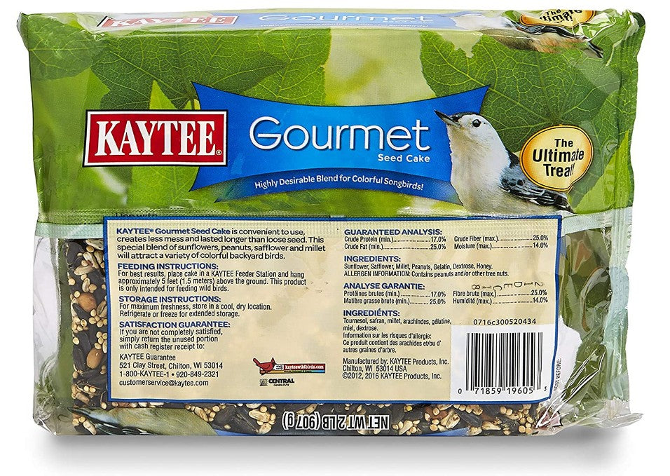2 lb Kaytee Gourmet Seed Cake for Songbirds