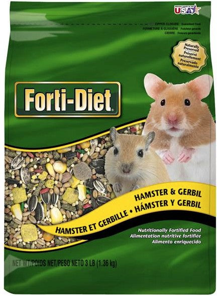3 lb Kaytee Hamster and Gerbil Food Fortified With Vitamins and Minerals For A Daily Diet