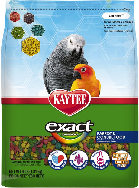 Kaytee Exact Rainbow Optimal Nutrition Diet Parrot and Conure - PetMountain.com