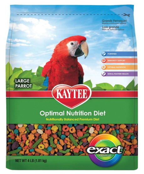 4 lb Kaytee Exact Rainbow Optimal Nutrition Diet Large Parrot