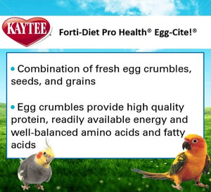 30 lb (6 x 5 lb) Kaytee Forti Diet Pro Health Egg-Cite! Healthy Support Diet Parakeet