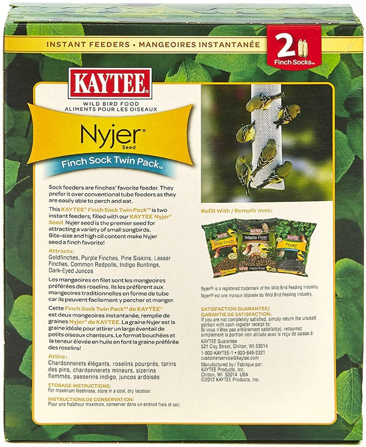 Kaytee Nyjer Seed Finch Sock Twin Pack - PetMountain.com