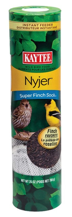 25 oz Kaytee Nyjer Super Finch Sock Instant Feeder with Wild Bird Food