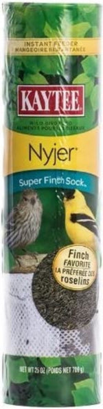 75 oz (3 x 25 oz) Kaytee Nyjer Super Finch Sock Instant Feeder with Wild Bird Food