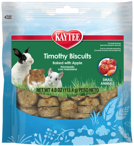 24 oz (6 x 4 oz) Kaytee Timothy Biscuit Treat Baked with Apple For Dental Health Support