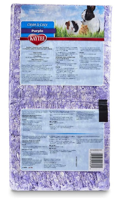73.8 liter (3 x 24.6 L) Kaytee Clean and Cozy Small Pet Bedding Purple