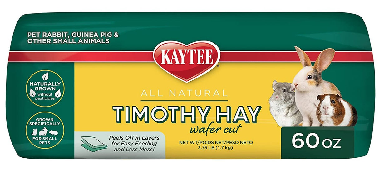 180 oz (3 x 60 oz) Kaytee Wafer Cut Timothy Hay