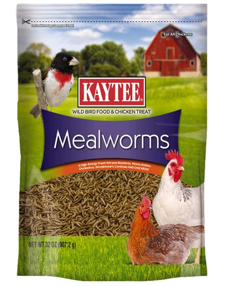 64 oz (2 x 32 oz) Kaytee Mealworms Wild Bird Food