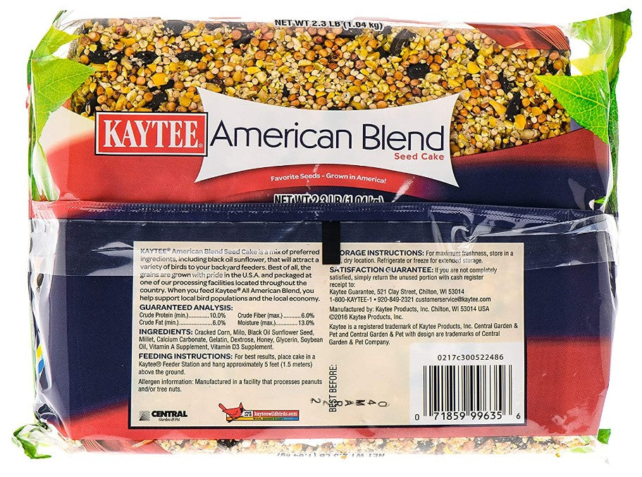 2.3 lb Kaytee American Blend Seed Cake with Favorite Seeds Grown In America For Wild Birds