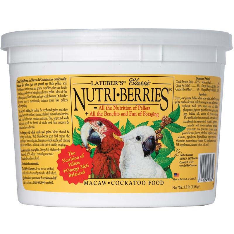 Lafeber Classic Nutri-Berries Macaw and Cockatoo Food - PetMountain.com