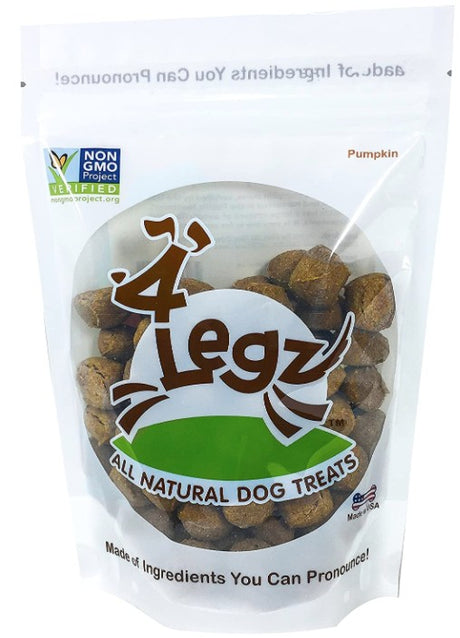 4Legz Organic Pumpkin Crunchy Dog Cookies - PetMountain.com
