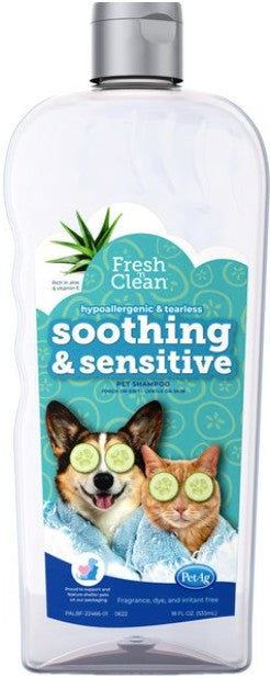 54 oz (3 x 18 oz) Fresh n Clean Soothing and Sensitive Hypoallergenic Pet Shampoo