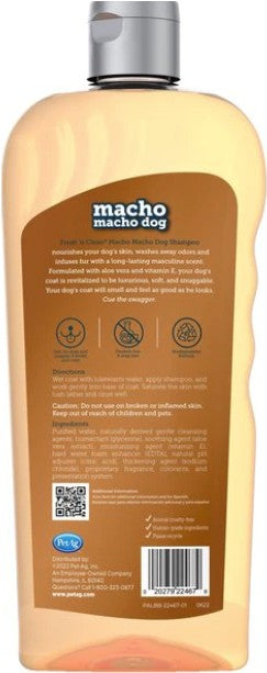 54 oz (3 x 18 oz) Fresh n Clean Macho Macho Masculine Dog Shampoo