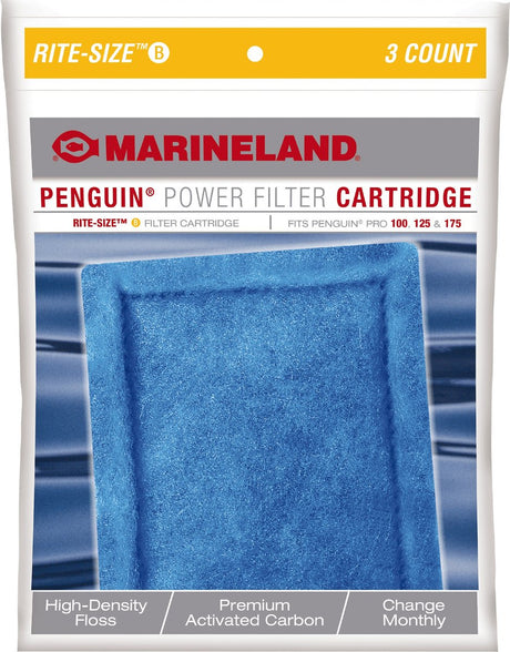 3 count Marineland Rite-Size B Cartridge (Penguin 110B, 125B and 150B)