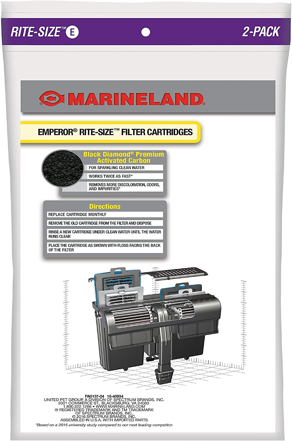 Marineland Rite-Size E Cartridge (Emperor 280 and 400) - PetMountain.com