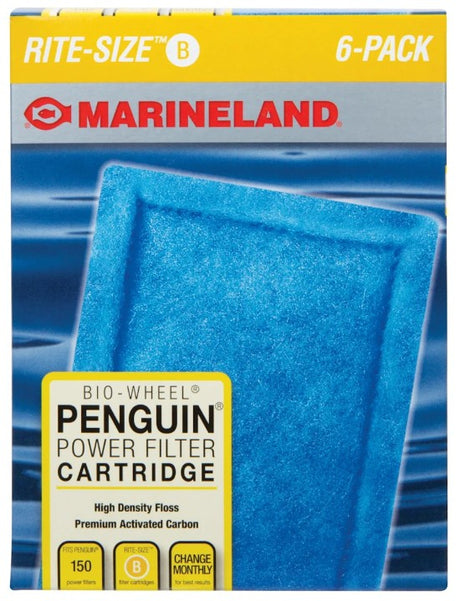 6 count Marineland Rite-Size B Cartridge (Penguin 110B, 125B and 150B)
