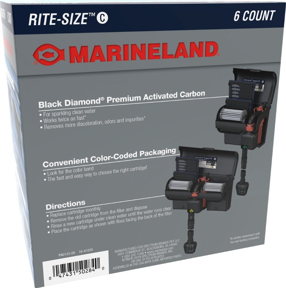 18 count (3 x 6 ct) Marineland Penguin Power Filter Cartridge Rite-Size C
