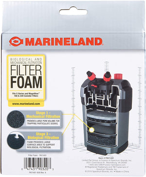 10 count (5 x 2 ct) Marineland Rite Size S Filter Foam for Magniflow and C-Series Filters