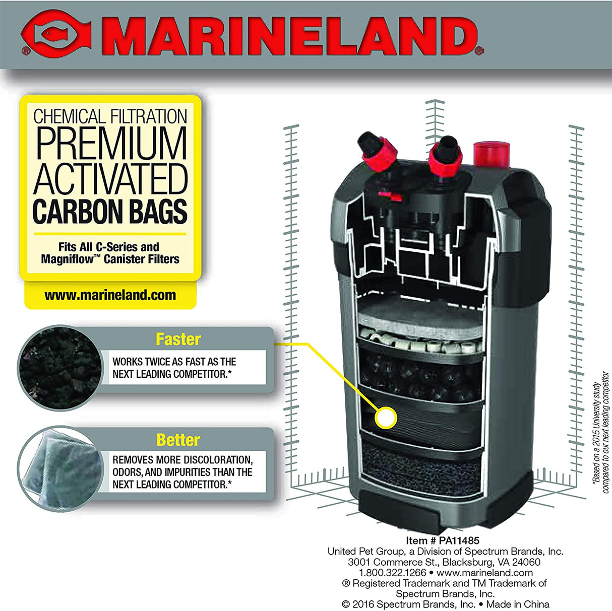 24 count (12 x 2 ct) Marineland Rite-Size Premium Activated Carbon Bags for All Magniflow and C-Series Canister Filters