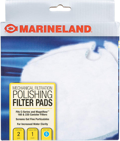 2 count Marineland Polishing Filter Pads for Canister Filters Rite-Size S