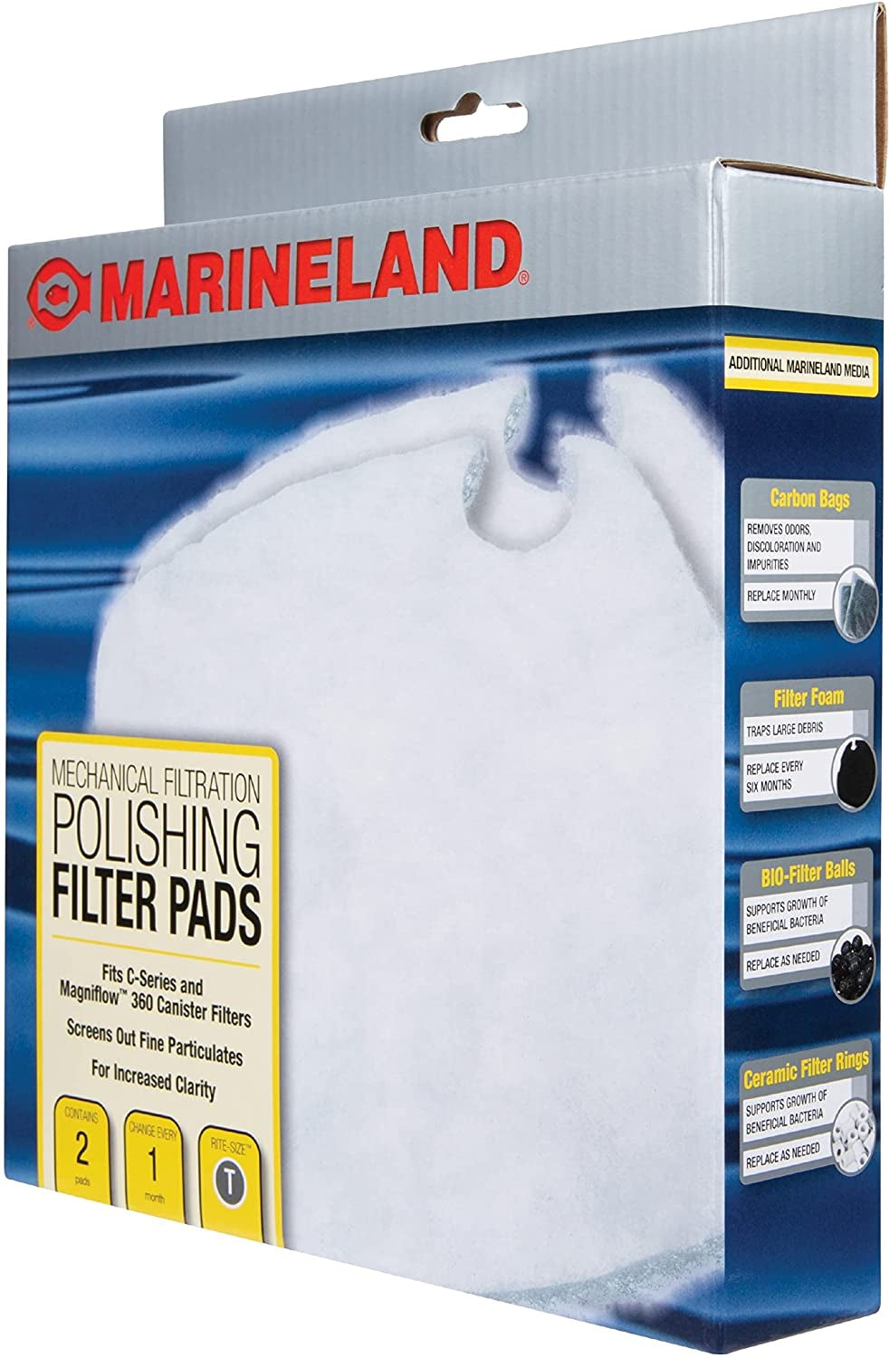 Marineland Polishing Filter Pads for Canister Filters Rite-Size T - PetMountain.com