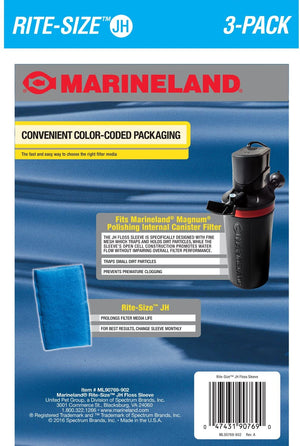18 count (6 x 3 ct) Marineland Magnum Polishing Internal Filter Floss Sleeve Rite-Size JH