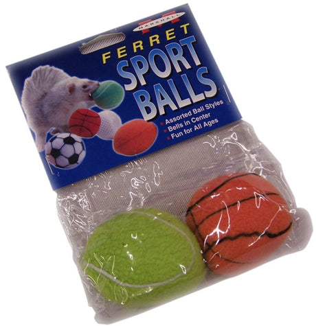 12 count (6 x 2 ct) Marshall Ferret Sport Balls Assorted Styles