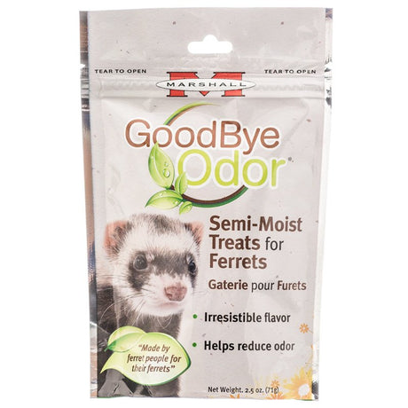 7.5 oz (3 x 2.5 oz) Marshall Goodbye Odor Semi-Moist Treats for Ferrets