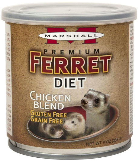 162 oz (18 x 9 oz) Marshall Premium Ferret Diet Chicken Entrée