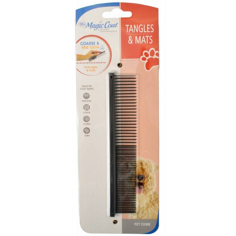 Magic Coat Coarse and Fine Teeth Dog Comb for Tangles and Mats
